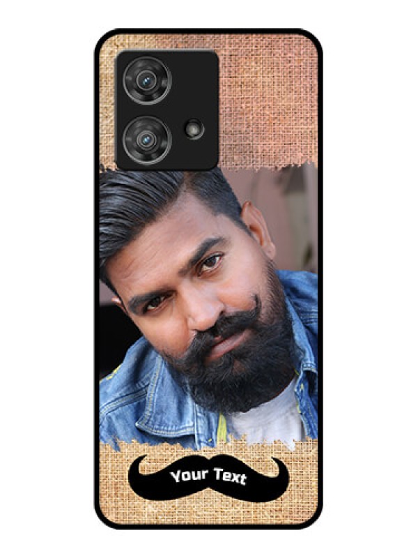 Custom Motorola Edge 40 Neo Custom Glass Phone Case - With Texture Design