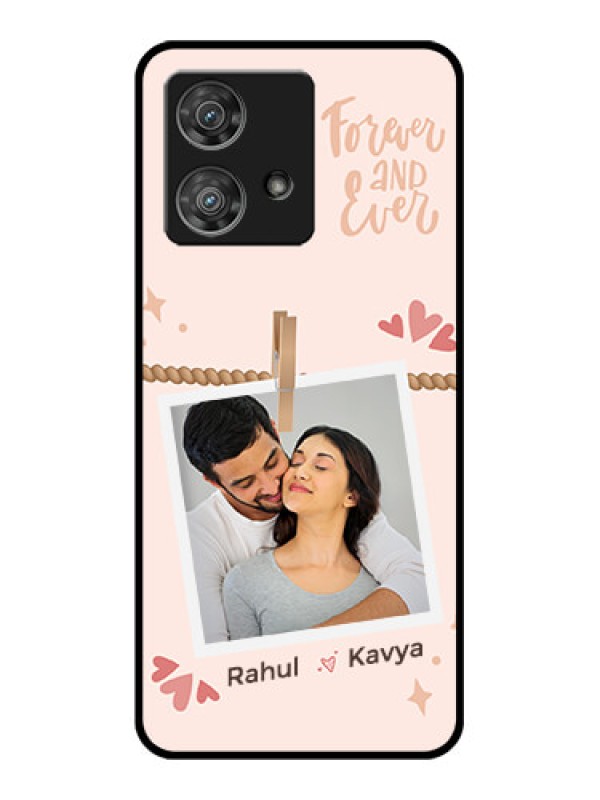 Custom Motorola Edge 40 Neo Custom Glass Phone Case - Forever And Ever Love Design