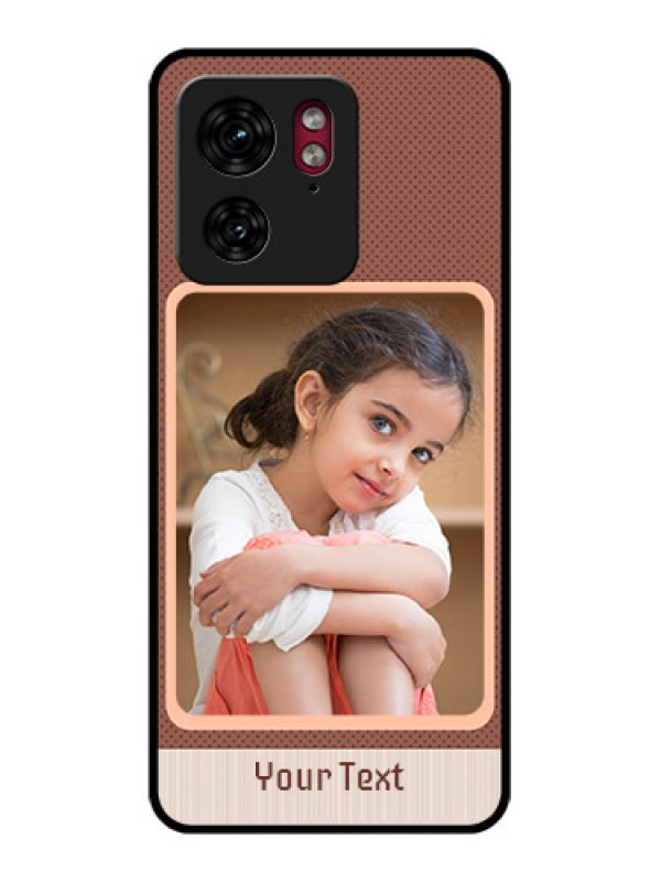 Custom Motorola Edge 40 Custom Glass Phone Case - Simple Pic Upload Design