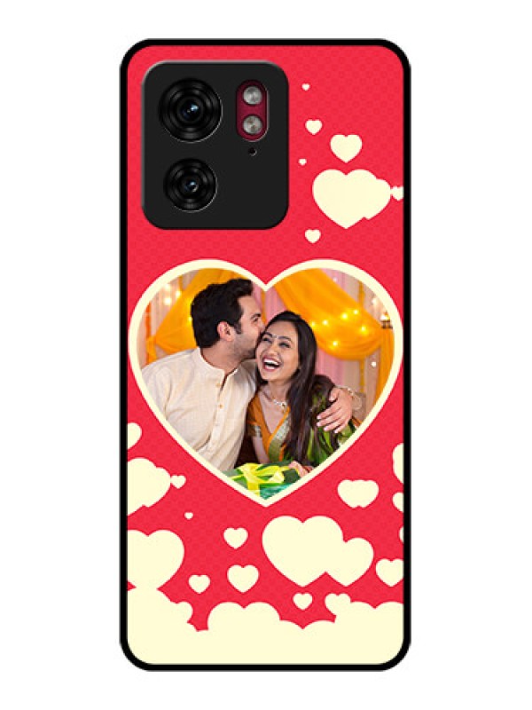 Custom Motorola Edge 40 Custom Glass Phone Case - Love Symbols Phone Cover Design