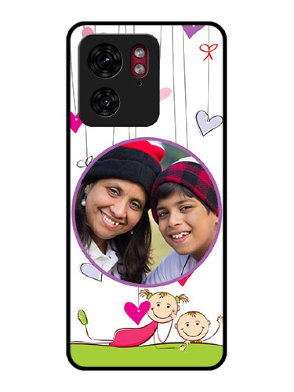 Custom Motorola Edge 40 Custom Glass Phone Case - Cute Kids Phone Case Design