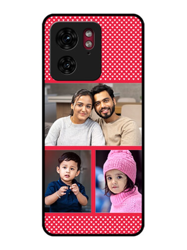 Custom Motorola Edge 40 Custom Glass Phone Case - Bulk Photo Upload Design