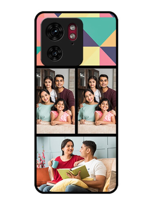 Custom Motorola Edge 40 Custom Glass Phone Case - Bulk Pic Upload Design