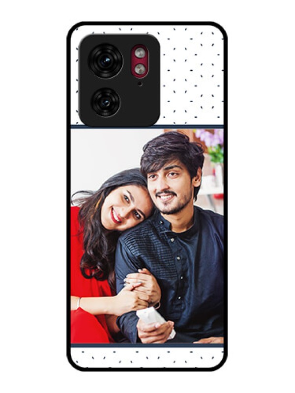 Custom Motorola Edge 40 Custom Glass Phone Case - Premium Dot Design