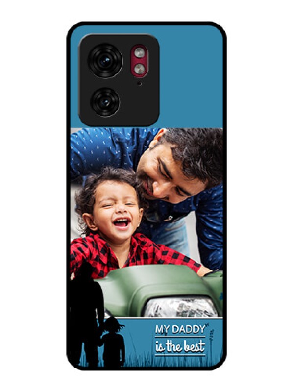 Custom Motorola Edge 40 Custom Glass Phone Case - Best Dad Design