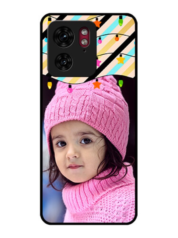 Custom Motorola Edge 40 Custom Glass Phone Case - Lights Hanging Design