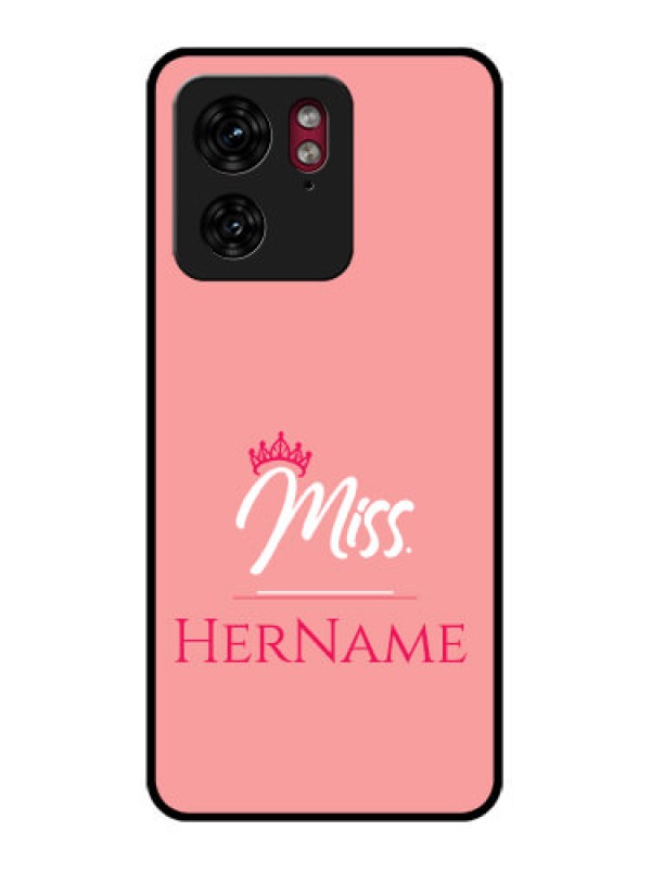 Custom Motorola Edge 40 Custom Glass Phone Case - Mrs With Name Design