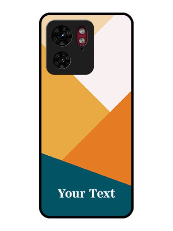 Custom Motorola Edge 40 Custom Glass Phone Case - Stacked Multi - Colour Design