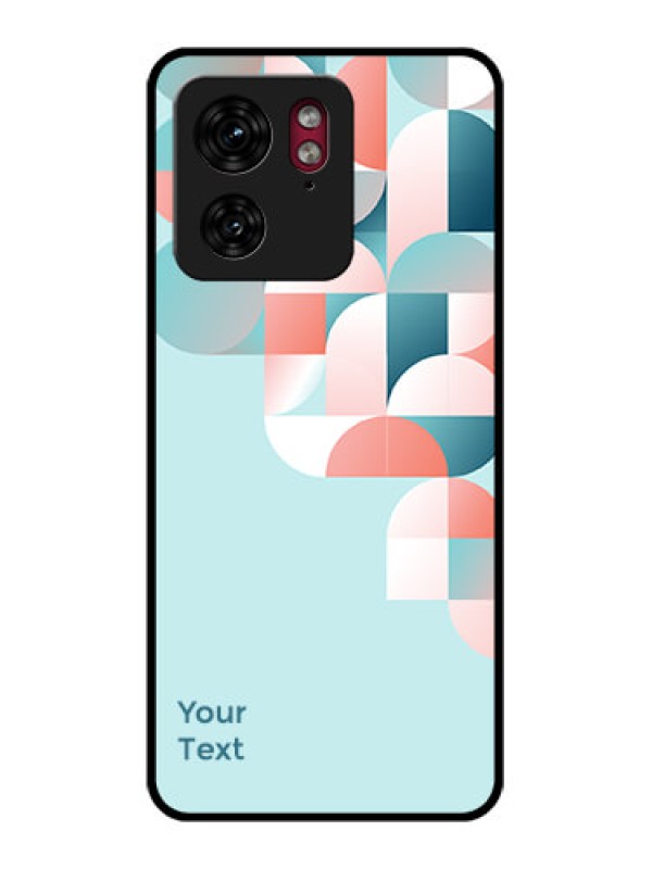 Custom Motorola Edge 40 Custom Glass Phone Case - Stylish Semi - Circle Pattern Design