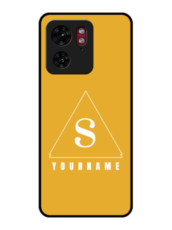 Custom Motorola Edge 40 Custom Glass Phone Case - Simple Triangle Design
