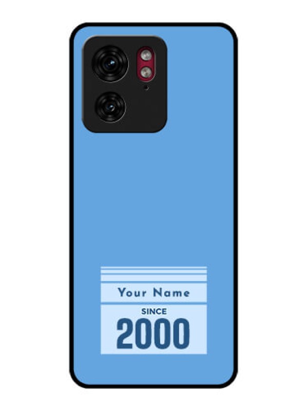 Custom Motorola Edge 40 Custom Glass Phone Case - Custom Year Of Birth Design