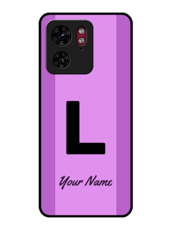 Custom Motorola Edge 40 Custom Glass Phone Case - Tricolor Custom Text Design