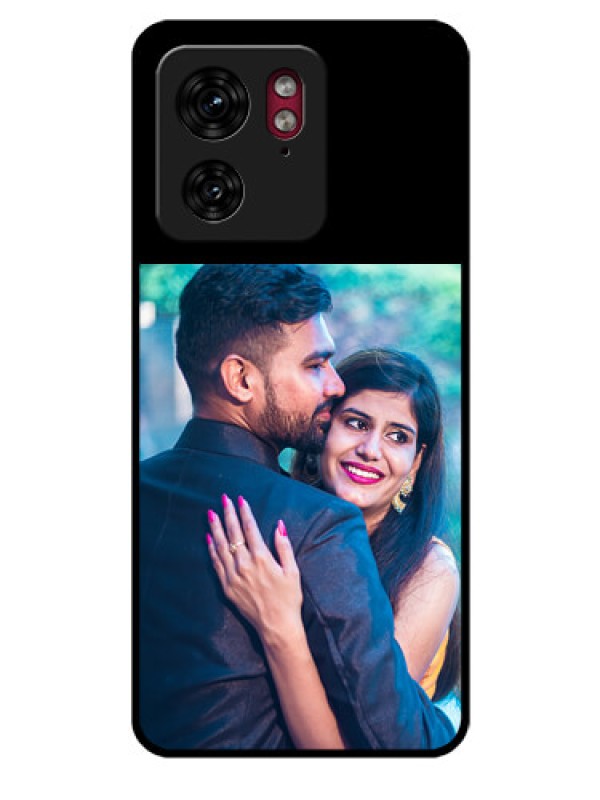 Custom Motorola Edge 40 Custom Glass Phone Case - Upload Full Picture With Custom Color Design