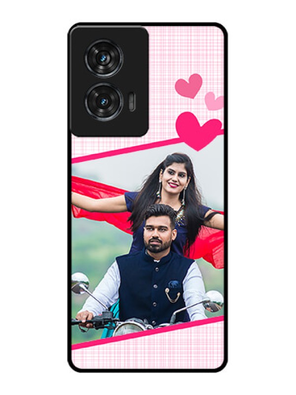 Custom Motorola Edge 50 Fusion Custom Glass Phone CaseLove Shape Heart Design