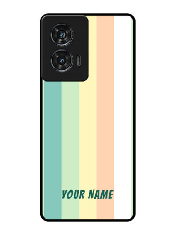 Custom Motorola Edge 50 Fusion Custom Glass Phone CaseMulti - Colour Stripes Design