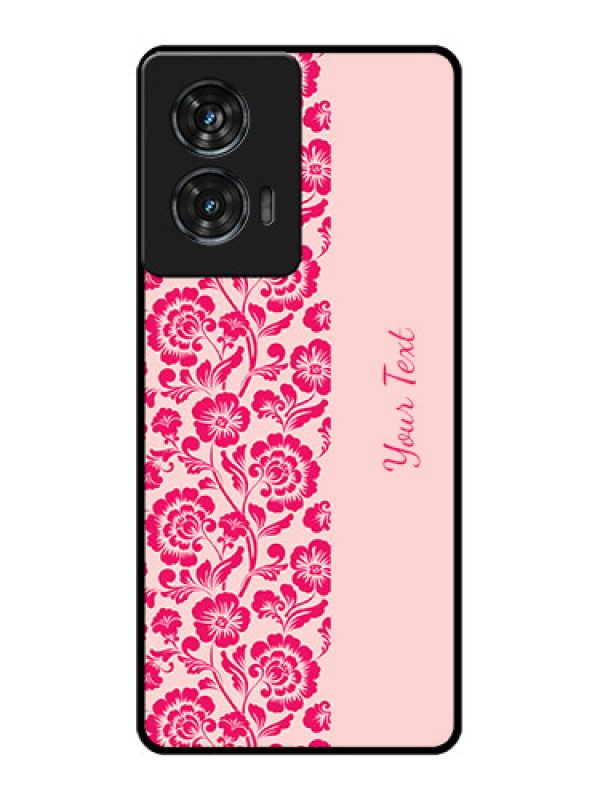 Custom Motorola Edge 50 Fusion Custom Glass Phone CaseAttractive Floral Pattern Design