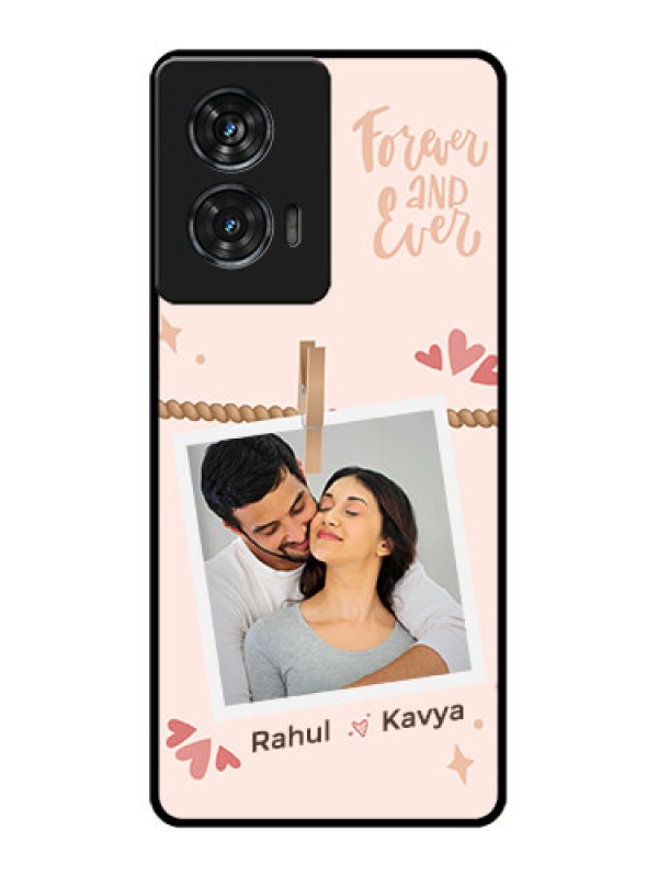 Custom Motorola Edge 50 Fusion Custom Glass Phone CaseForever And Ever Love Design