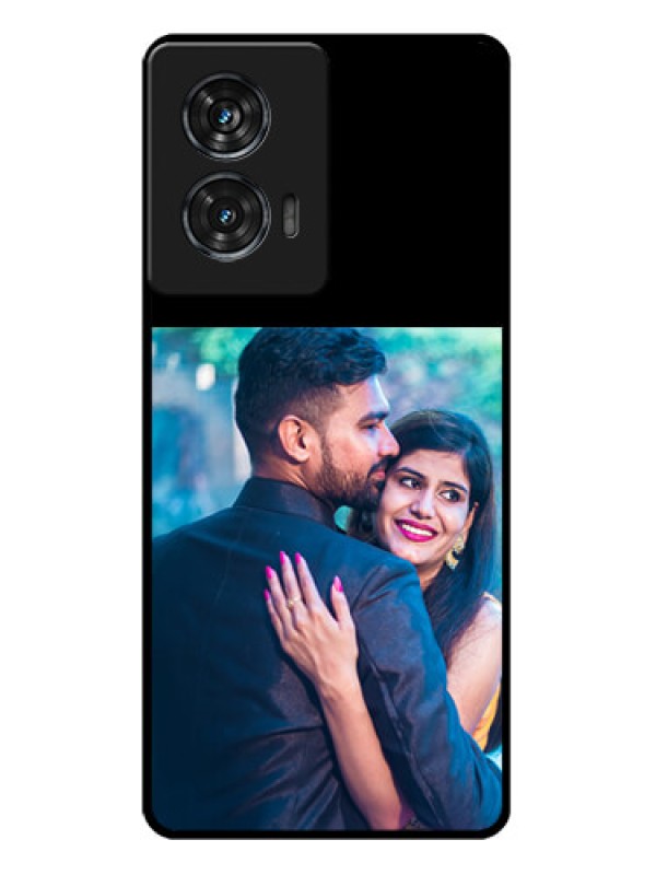 Custom Motorola Edge 50 Fusion Custom Glass Phone Case - Upload Full Picture With Custom Color Design