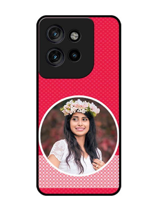 Custom Motorola Edge 50 Neo Custom Glass Phone CasePink Color Pattern Design