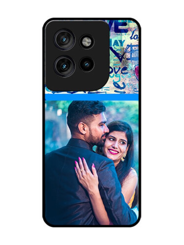 Custom Motorola Edge 50 Neo Custom Glass Phone CaseColorful Love Design