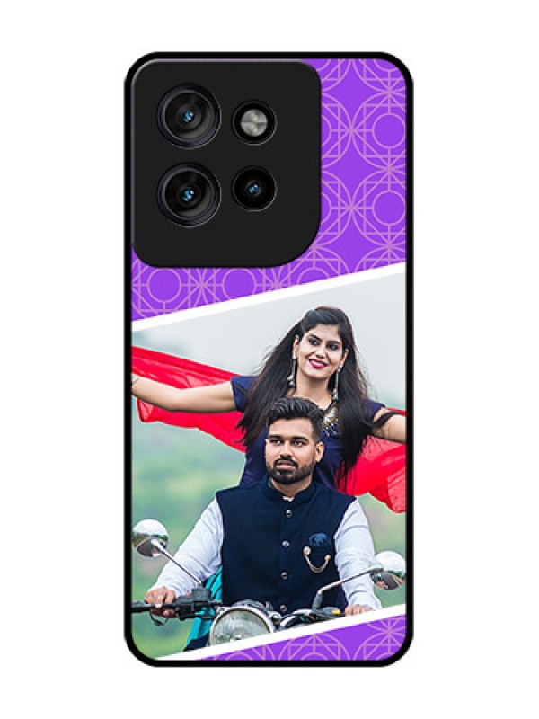 Custom Motorola Edge 50 Neo Custom Glass Phone CaseViolet Color Pattern Design