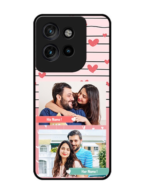 Custom Motorola Edge 50 Neo Custom Glass Phone CasePhoto With Heart Design