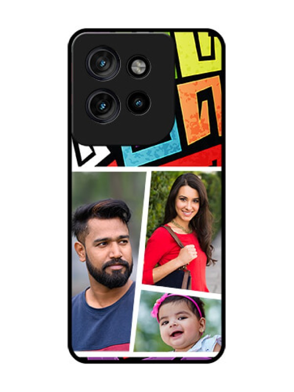 Custom Motorola Edge 50 Neo Custom Glass Phone CaseGraffiti Pattern Design