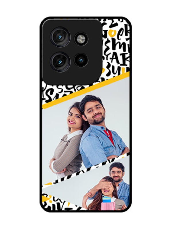 Custom Motorola Edge 50 Neo Custom Glass Phone CaseLetters Pattern Design