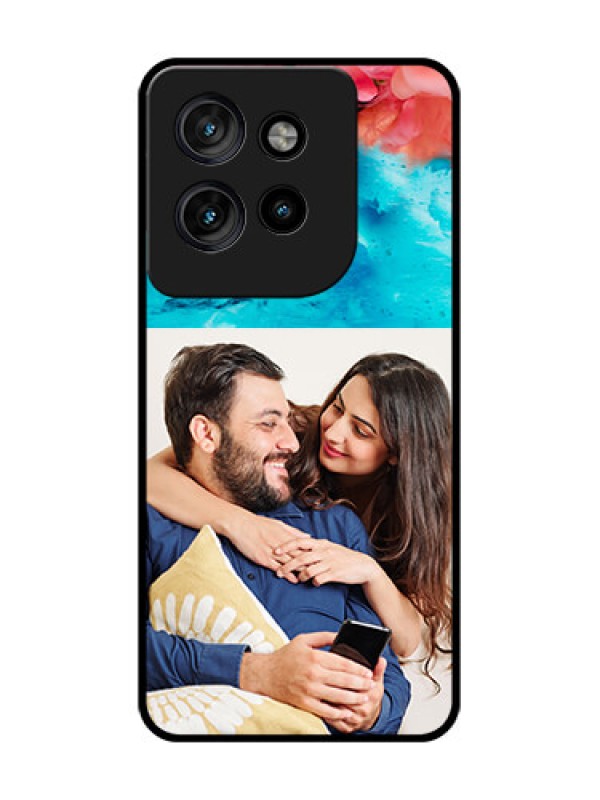 Custom Motorola Edge 50 Neo Custom Glass Phone CaseQuote With Acrylic Painting Design