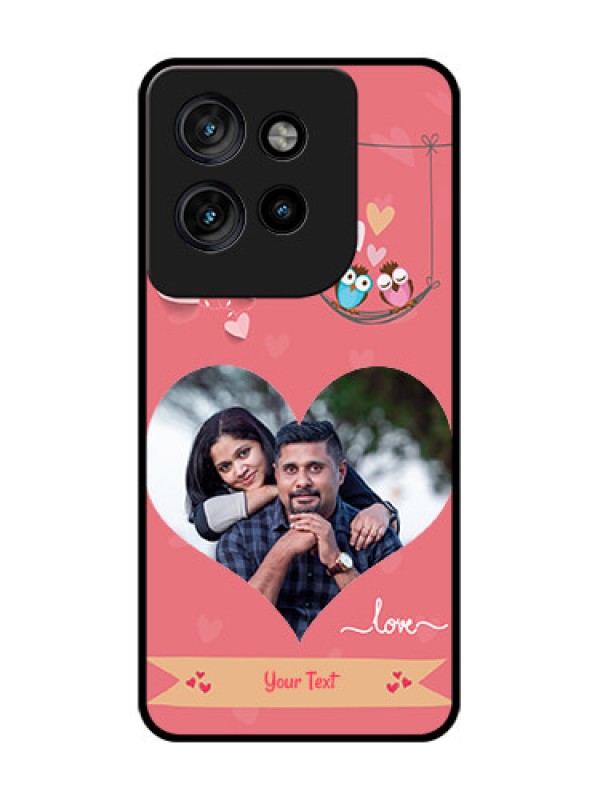 Custom Motorola Edge 50 Neo Custom Glass Phone CasePeach Color Love Design