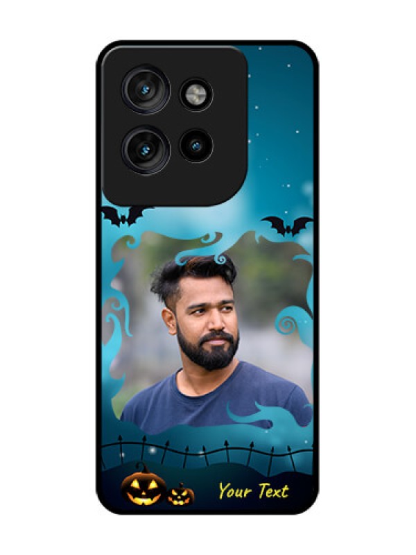 Custom Motorola Edge 50 Neo Custom Glass Phone CaseHalloween Frame Design
