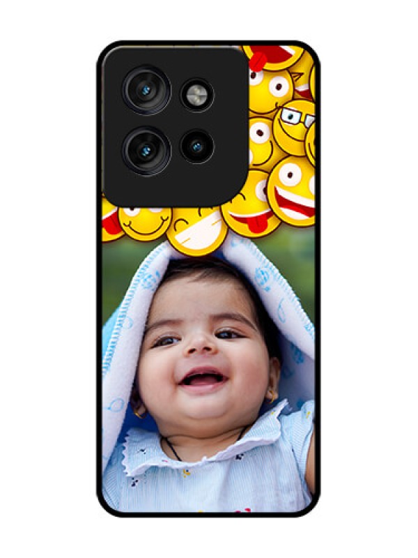 Custom Motorola Edge 50 Neo Custom Glass Phone CaseWith Smiley Emoji Design