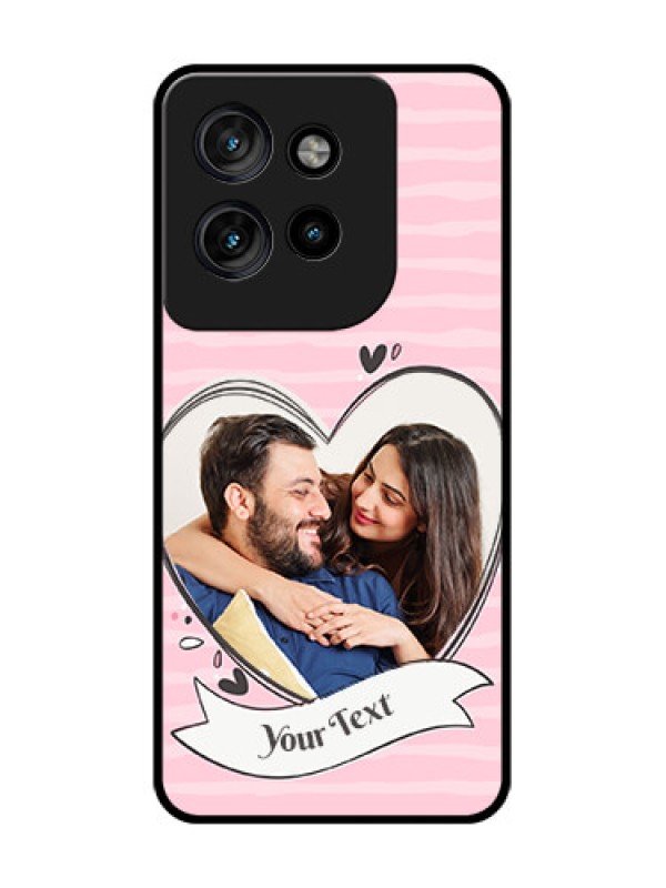 Custom Motorola Edge 50 Neo Custom Glass Phone CaseVintage Heart Design