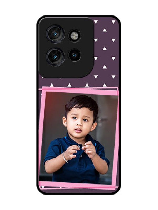 Custom Motorola Edge 50 Neo Custom Glass Phone CaseTriangle Pattern Dotted Design