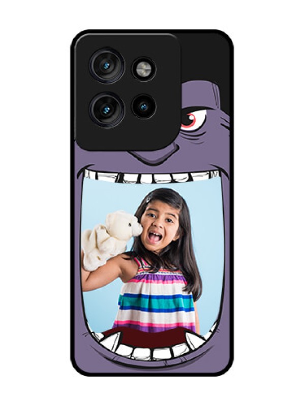 Custom Motorola Edge 50 Neo Custom Glass Phone CaseAngry Monster Design