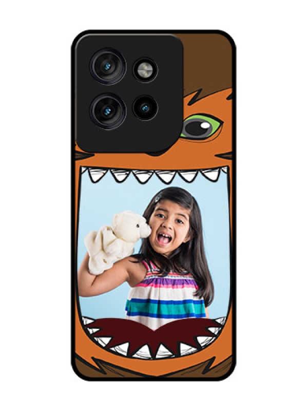 Custom Motorola Edge 50 Neo Custom Glass Phone CaseOwl Monster Back Case Design