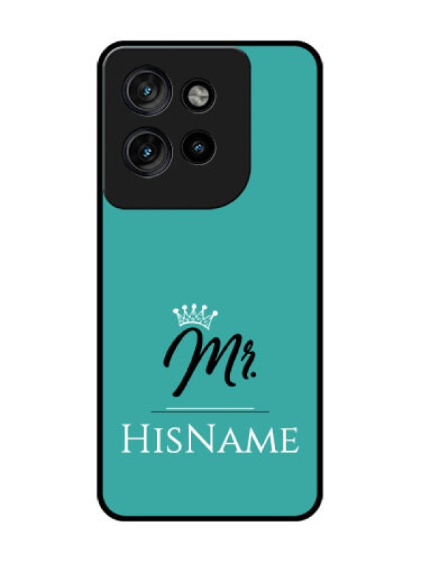 Custom Motorola Edge 50 Neo Custom Glass Phone CaseMr With Name Design