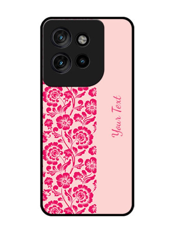 Custom Motorola Edge 50 Neo Custom Glass Phone CaseAttractive Floral Pattern Design