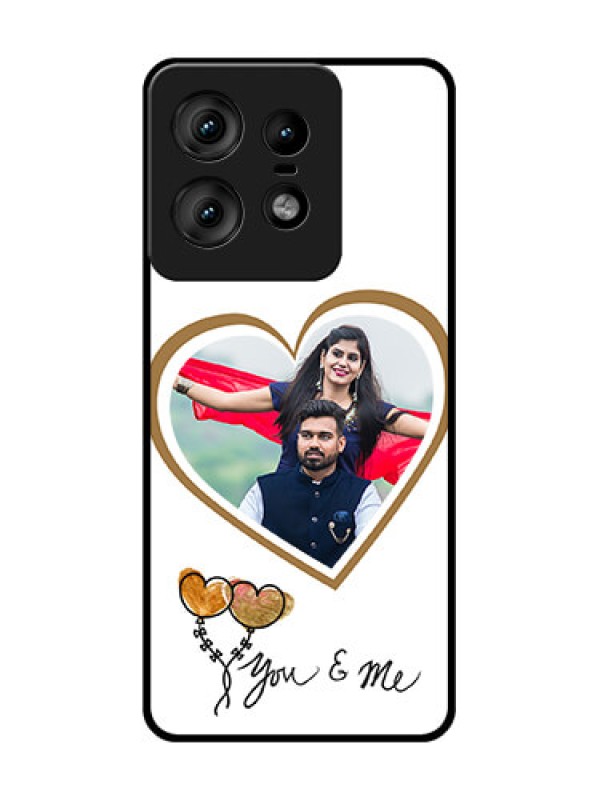 Custom Motorola Edge 50 Pro 5G Custom Glass Phone CaseYou and Me Design