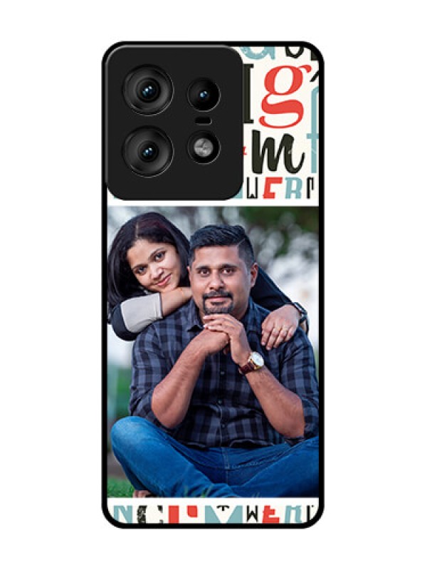 Custom Motorola Edge 50 Pro 5G Custom Glass Phone CaseAlphabet Design