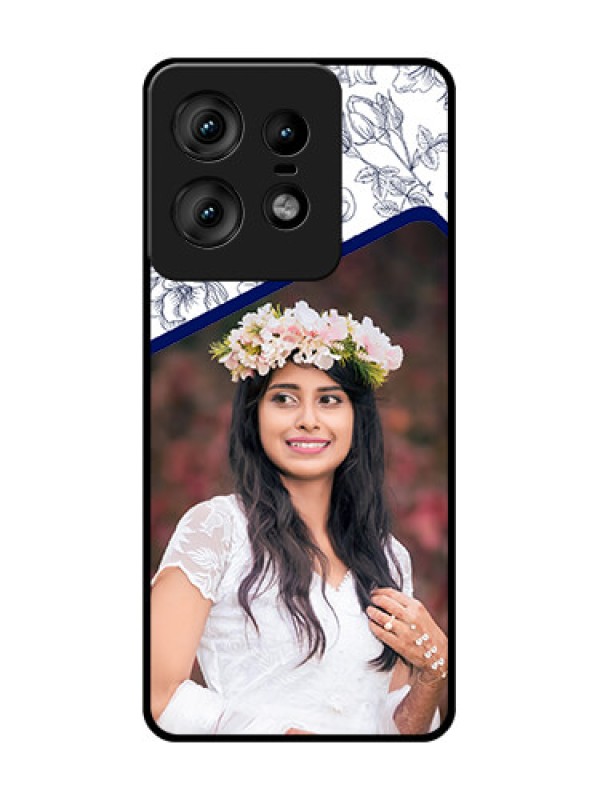 Custom Motorola Edge 50 Pro 5G Custom Glass Phone CaseClassy Floral Design