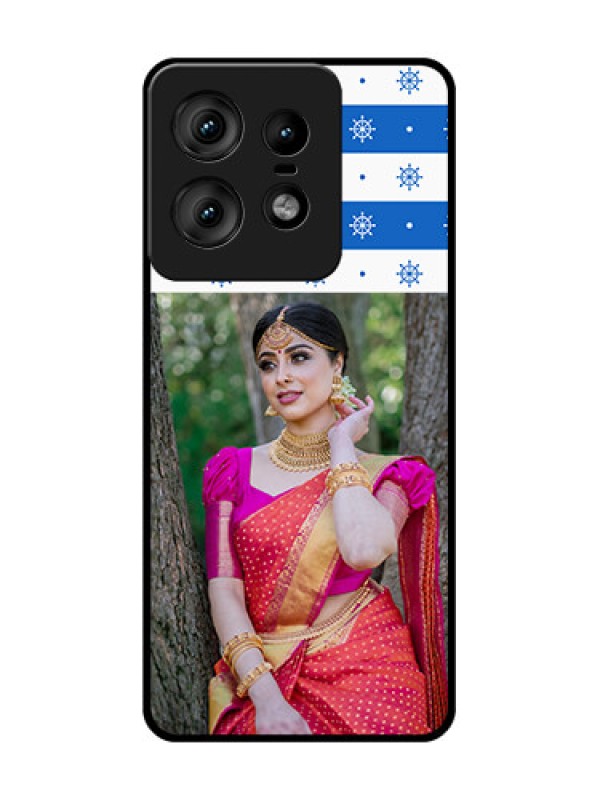 Custom Motorola Edge 50 Pro 5G Custom Glass Phone CaseSnow Pattern Design