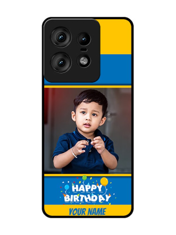 Custom Motorola Edge 50 Pro 5G Custom Glass Phone CaseBirthday Wishes Design