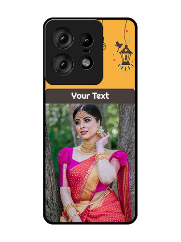 Custom Motorola Edge 50 Pro 5G Custom Glass Phone CaseWith Family Picture And Icons