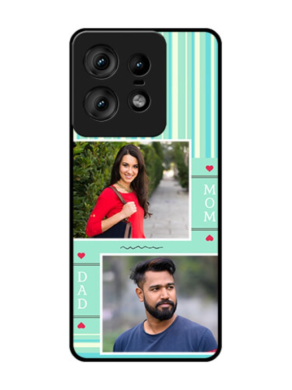 Custom Motorola Edge 50 Pro 5G Custom Glass Phone CaseMom and Dad Pic Design