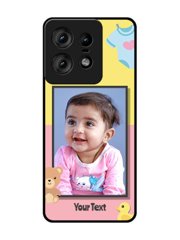 Custom Motorola Edge 50 Pro 5G Custom Glass Phone CaseKids 2 Color Design