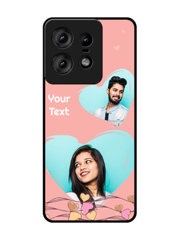 Custom Motorola Edge 50 Pro 5G Custom Glass Phone CaseLove Doodle Design
