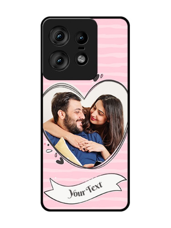 Custom Motorola Edge 50 Pro 5G Custom Glass Phone CaseVintage Heart Design