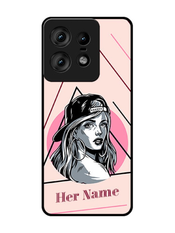 Custom Motorola Edge 50 Pro 5G Custom Glass Phone CaseRockstar Girl Design