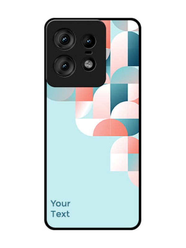 Custom Motorola Edge 50 Pro 5G Custom Glass Phone CaseStylish Semi - Circle Pattern Design